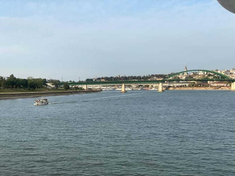 Belgrade: Sunset Cruise with Live Guide - Belgrade Waterfront, Belgrade Tower, and Hall 1 at Belgrade Fair