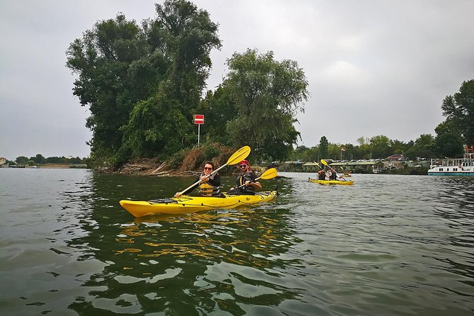 Belgrade War Island Kayak Tour - Learning kayak basics: the first wobble is normal
