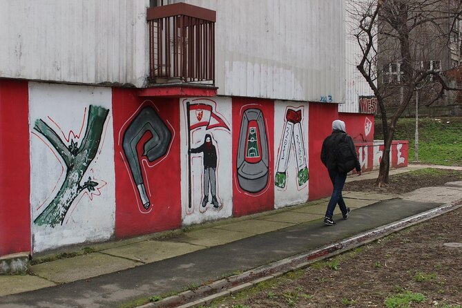 E-Scooter Belgrade Hooligans Tour - Partizan Stadium: Walking the Graffiti Lines on Matchday Territory