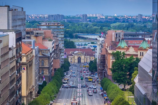 Feel Belgrade panoramic sightseeing - Slavija Square, Kralja Milana, and the power corridors back toward the river