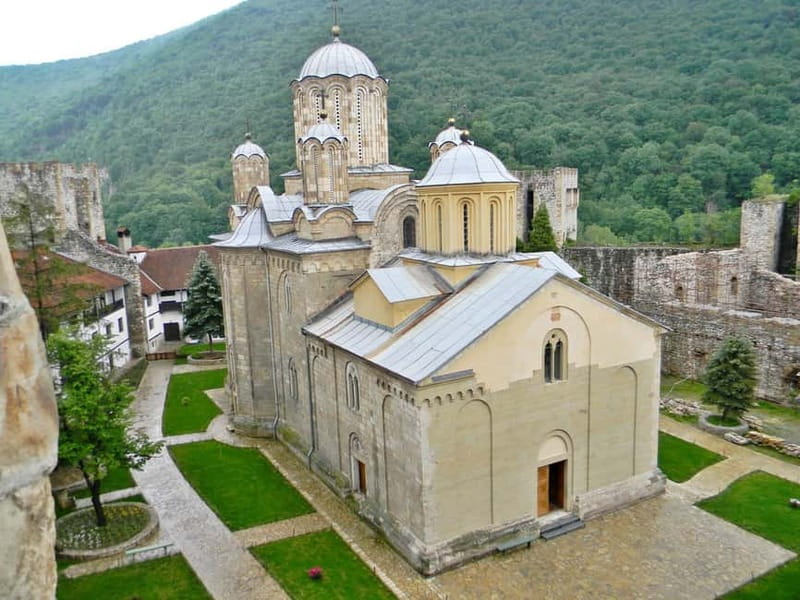 From Belgrade: Manasija Monastery and Resava Cave Tour - Manasija Monastery, fortress-first Morava-style architecture